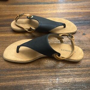 Conclusion Buckle Sandal in Black Combo by AEROSOLES - Women's 10 - NEW